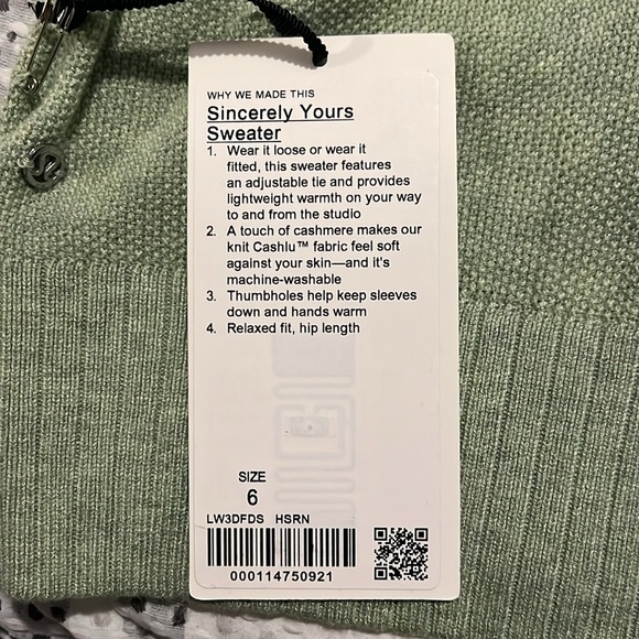 BNWT Lululemon Sincerely Yours Sweater - Picture 3 of 5